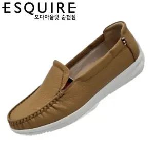 [에스콰이아]부드러운 양가죽 초경량 착화감 좋은 발편한 여성 슬립온 YACSHL543BE_SC