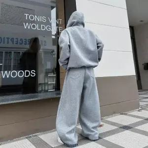 남자긴팔티 맨투맨 체크 후드 캐주얼 세트 봄 루즈핏 풀오버 카디건 힛템