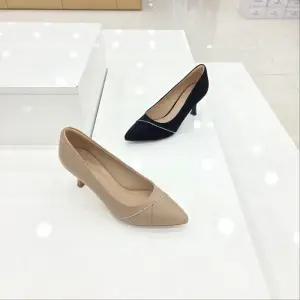 [탠디]by미셸 x26007 원단소재 7cm굽 큐빅 장식 여성 펌프스 구두 cc2_CC