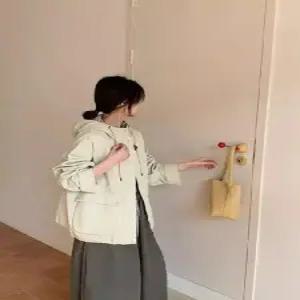 여사친 봄 캐주얼 야구 잠바 체크 후드 트렌치코트 솔리드 코트 1PICK1