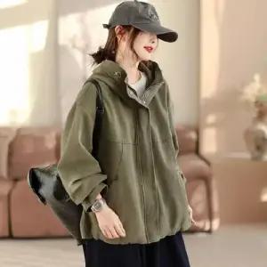 여사친 봄 캐주얼 야구 잠바 후드 트렌치코트 빅사이즈 솔리드 코트 1PICK1