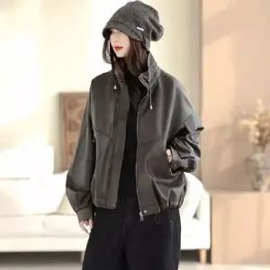 여친 잠바 트렌치코트 하이넥 빅사이즈 춘조 집업 PU가죽 야구 1PICK1