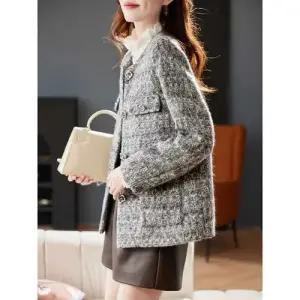 여친 가을 펄 쇼트 스트라이프 재킷 블레이저 코트 테일러드 1PICK3