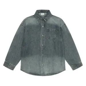 에꼴리에 세이브존03 빈티지 워싱 블루데님셔츠  26A5301-BL