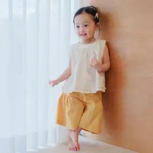 [달퐁]큐비앤맘 절개 7부 팬츠 프릴 아기외출복