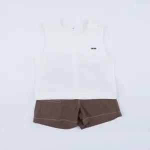 [달퐁]큐비앤맘 절개 나시 상하 여름 아기외출복 상하세트