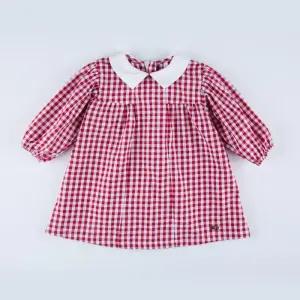 [달퐁]큐비앤맘 체크 벌룬 원피스 아기외출복