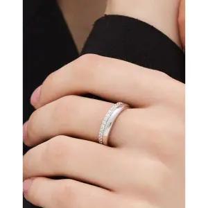 매장정품 HYERES LOR 샴페인 풀문 실버(W) 듀오 샤인 반지 HL2R56221W9