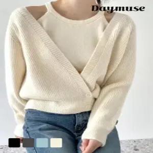 [모어오브]써니 니트 SET 가디건 나시 레이어드 세트