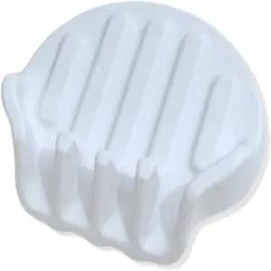 스파실크 배수 비누 스펀지 홀더 흡입 컵이 있는 건조 트레이 접시(밝은 흰색 원형 소형)