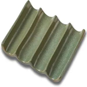 세라믹 비누 접시 배수봉 홀더 트레이 샤워기 욕실 싱크대 주방 및 조리대용 세이버 장식용 사각 녹색 1개