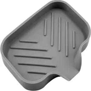 호르디온 1Pcs 그레이 실리카 젤 셀프 배수 비누 트레이 스펀지 홀더 싱크대 액세서리 접시 바 식기 병