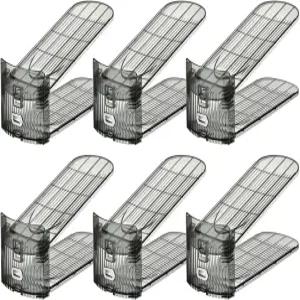 스태커블 신발 정리함 슬롯 랙 옷장 차고 문 침대 또는 기숙사 보관용 10.83인치 조절 가능한 미끄럼 방지