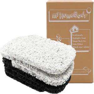 마이홈바디 비누 세이버 접시용 팅 패드 샤워용 효율적인 배수 바 홀더 6 - 3 블랙 화이트 세트