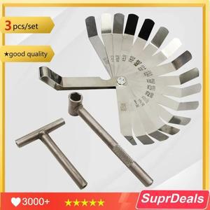 바이크 오토바이 엔진 밸브 나사 조정 스패너 도구 클리어런스 + 필러 게이지 0.005 - 인치