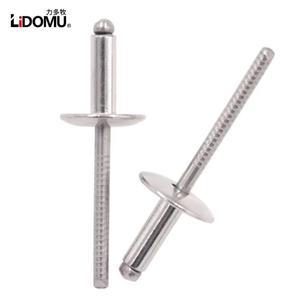 30/50개 전체 스테인레스 스틸 대형 플랜지 돔 헤드 블라인드 리벳