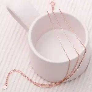 포인트팔찌 로즈골드 3줄 레이어드 체인 금 팔찌 14K