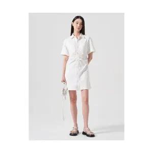 에잇세컨즈 8SECONDS 반소매 데님 셔츠 원피스 아이보리 114571AP60 1714820