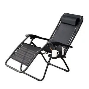 [하프클럽/셀러허브]초간단 접이식 무중력 의자 컵홀더 캠핑침대