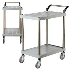 [하프클럽/셀러허브]식당용카트 PP 중 회색바퀴 음식카트 2단