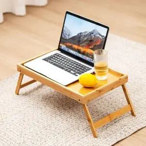[하프클럽/셀러허브]접이식테이블 베드 미니 나무트레이 침대 책상