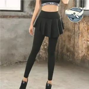 요가바지 여성 요가복 실내 운동복 스커트형 레깅스 블랙