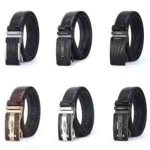 남성허리띠 악어패턴가죽자동벨트허리띠버클남자남성정장캐주얼