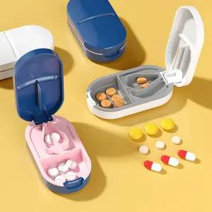 휴대용 약통 알약 커팅 알약 케이스 여행용 Ljk7+8Luv