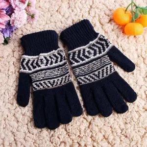 [하프클럽/]겨울 장갑 니트 스트라이프