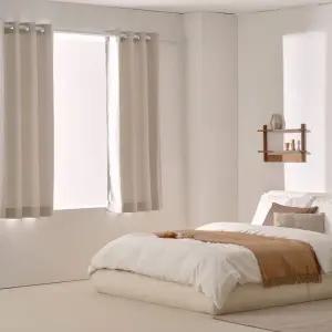 모던하우스 ON 메모리 반창문 암막커튼 오트밀 140x180 2개세트 아일렛1233405