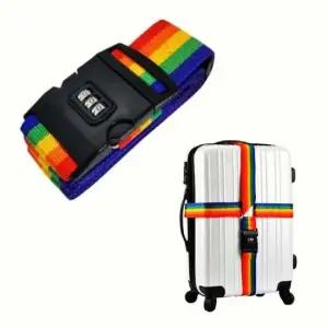 십자형 스트랩 캐리어보호밴드 잠금 캐리어 레인보우