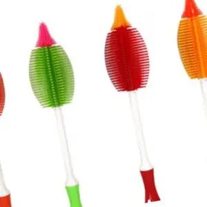 세척솔 실리콘 텀블러 일자형 브러쉬 설거지 젖병솔