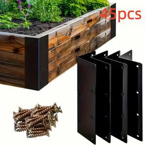 45개 160mm 대형 L자형 코너 브레이스(나사 42개 ) 침대 선반 울타리 보강용 90도 헤비듀티 브래킷