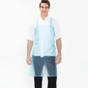 H형 양면 방수 앞치마 스카이블루 요리 주방 미술