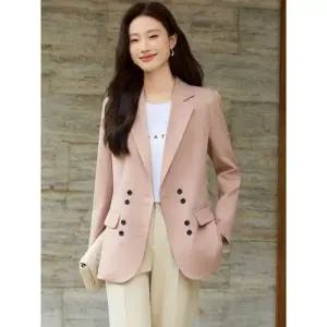 여사친 그레이 캐주얼 정장 자켓 코트 봄가을 더블 BE3