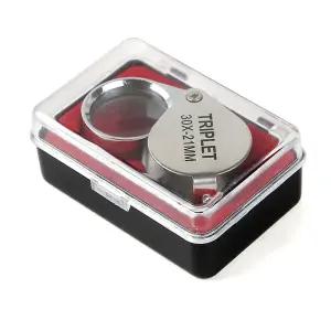 휴대용확대경 컴팩트 휴대용 미니 돋보기 30배율