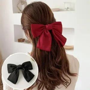[JHMNNOP8_51JB]실크 리본 반묶음 올림머리 헤어핀 (29250223A)