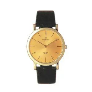카리타스 고품격  18K 골드 남자 선물 명품 예물 고급 원형 가죽 손목 시계 / C269M