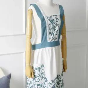 요양원앞치마 예쁜무늬 원피스 유치원 교사 어린이집 선생님 단정한