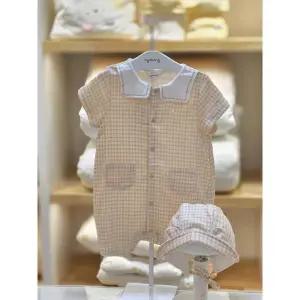 아가방 세이브존02 노아체크반팔우주복(모자) 01t3327502