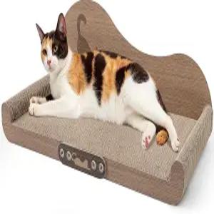 나투야 고양이 스크래처 골판지 라운지 침대 24인치 대형 보드 소파 실내 내구성 있는 패드