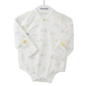 [압소바](강남점)(말띠기념 S/S 출산선물) 올리버 오가닉 배냇슈트(백ivory)//A1B10106