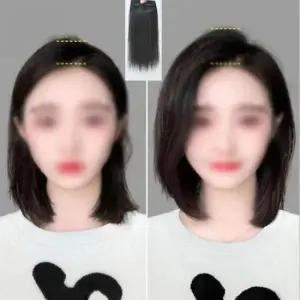 헤어 뽕 볼륨 부분가발 피스 정수리 20CM 앞머리 여자 브릿지 붙임머리 여성 미용