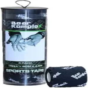 베어 컴플렉스 애슬레틱 스포츠 테이프 프리미엄 접착 랩 4 또는 12 팩 5cm 땀 방지 통기성 및 미끄럼 팅용