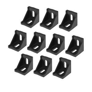 4040 알루미늄 압출 프로파일 용 내부 코너 브래킷 거셋 40x40x35mm 슬롯 8mm 블랙 톤 다중 조합