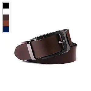 S-i2 길이조절 가능 소가죽 흑니켈메탈버클 벨트 5Col