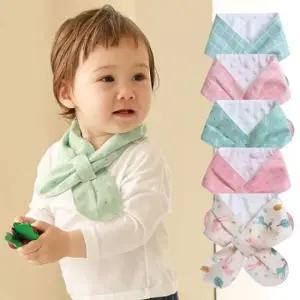 스카프빕 (겨울용) 체크 리프 숲속 목도리형 204458