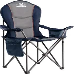 티셋트레일 오버사이즈 캠핑 의자 접이식 쿨러 패딩 아웃도어 헤비 듀티 지원 500파운드 스틸 프레임 암 컵
