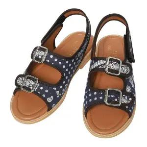 [빈](김해점)BA21AF01NV네이비 페이즐리 버클 샌들