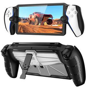 플레이스테이션 포털과 호환되는 핀티 케이스 / 킥스탠드, 소프트 TPU [안티 슬립] PS 포털 리모컨용 보호 커버 / 에르고노믹 그립, 블랙